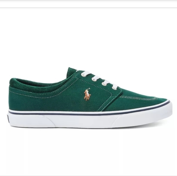 Polo Ralph Lauren Faxon X Suede Trim Canvas Sneakers Size 11